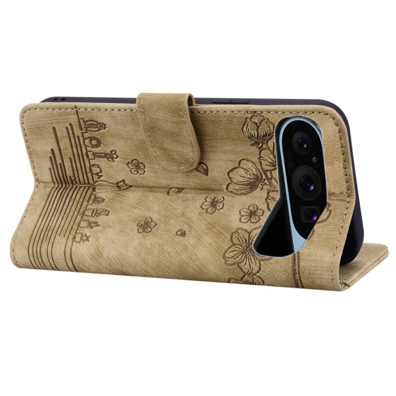 Kožený Kryt Google Pixel 10 / 10 Pro Kočičí Scéna