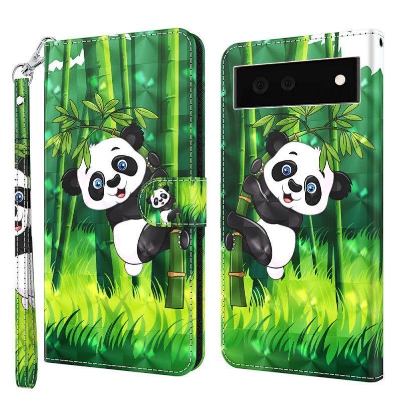 Kožený Kryt Google Pixel 6 Panda A Bambus