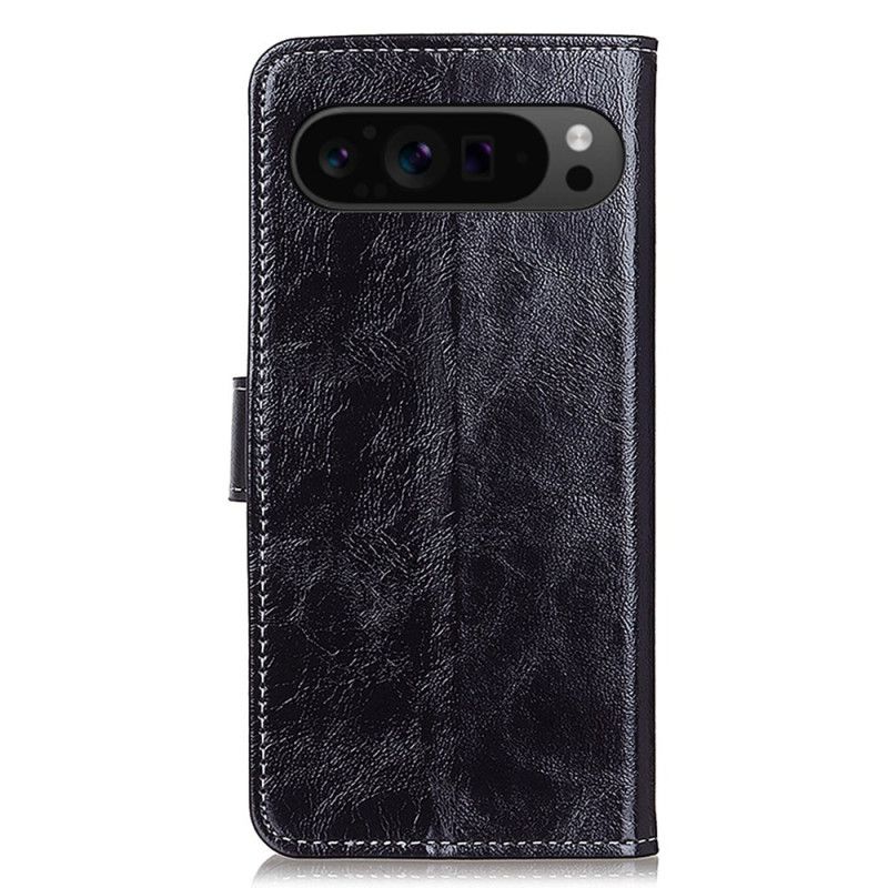 Kožený Kryt Google Pixel 9 Pro Xl Lesklá Imitace Kůže