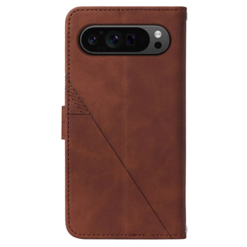 Kožený Kryt Google Pixel 9 Pro Xl Ramenní Trojúhelníky