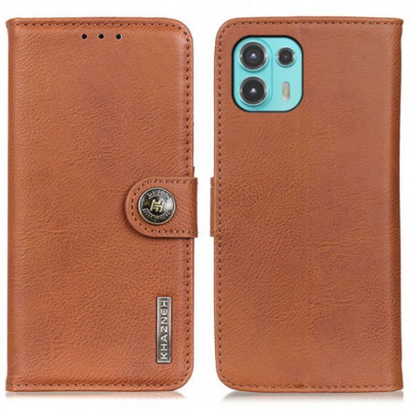 Kožený Kryt Motorola Edge 20 Lite Khazneh Imitace Kůže
