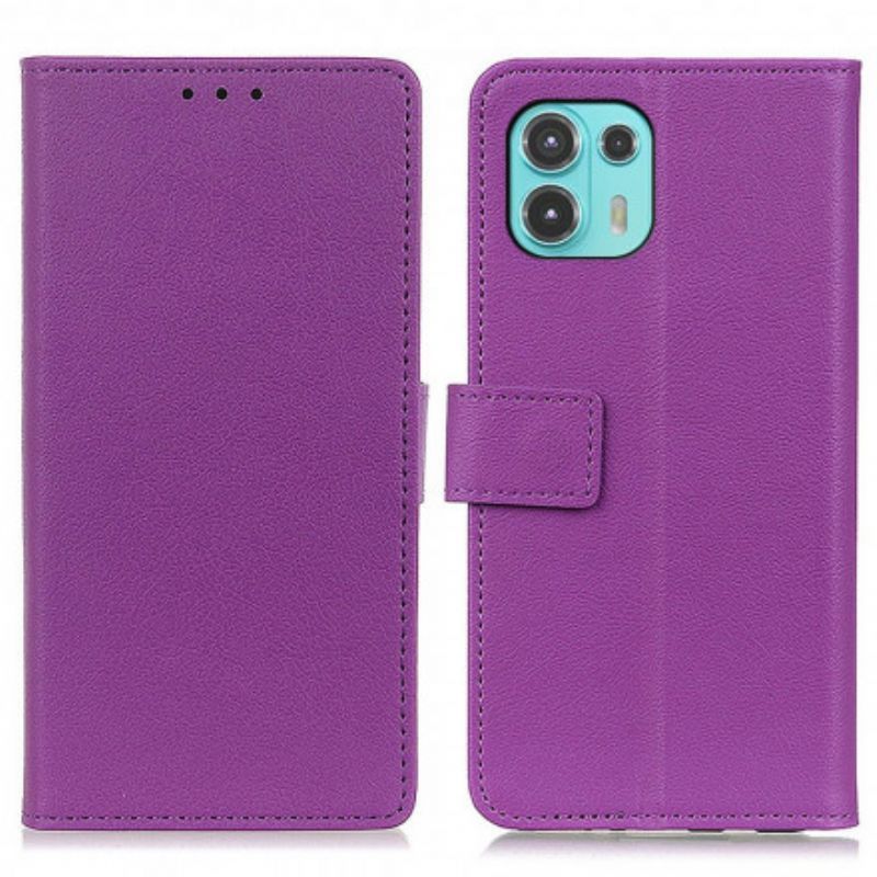 Kožený Kryt Motorola Edge 20 Lite Klasický Kožený Efekt