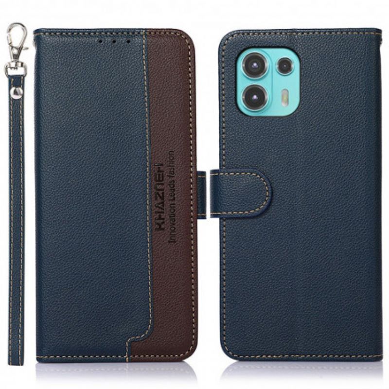 Kožený Kryt Motorola Edge 20 Lite Lychee Styl Rfid Khazneh