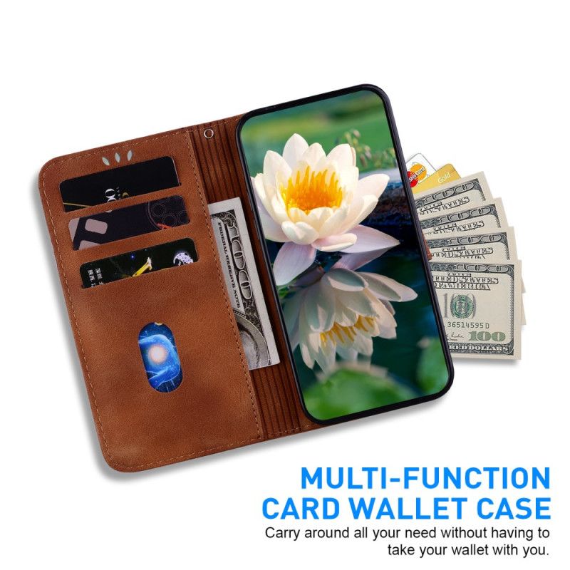 Kožený Kryt Motorola Edge 50 Fusion Lotus S Popruhem