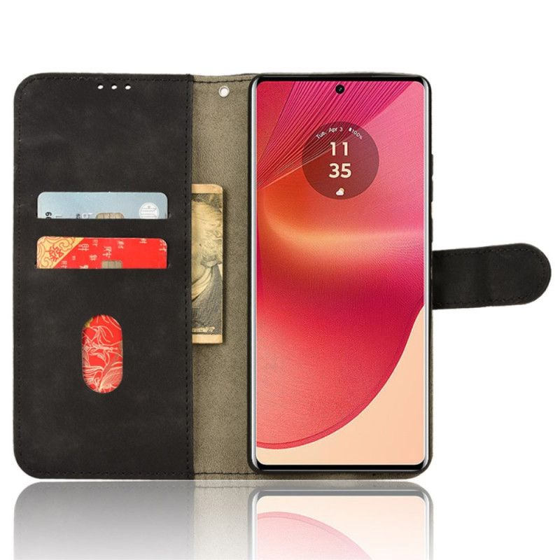 Kožený Kryt Motorola Edge 50 Fusion Semišový Efekt