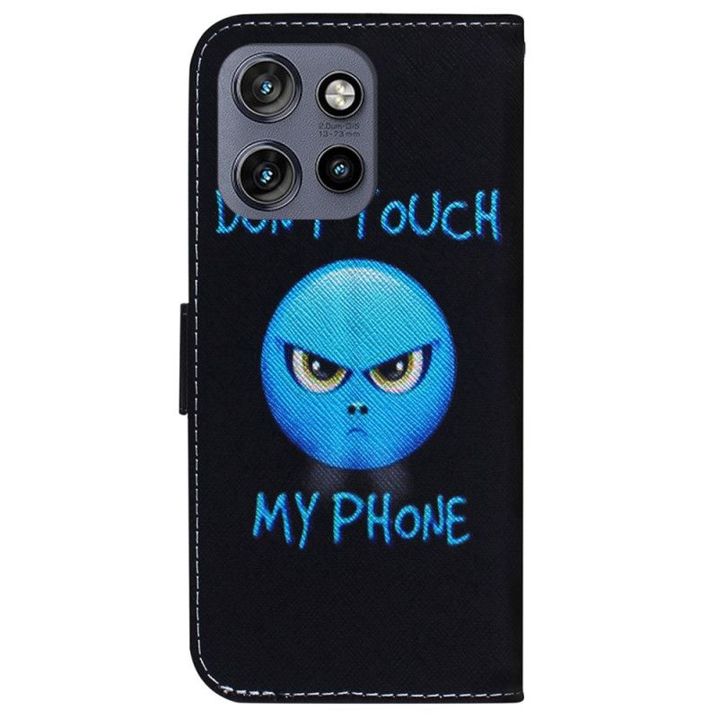 Kožený Kryt Motorola Edge 50 Neo Telefon Emoji
