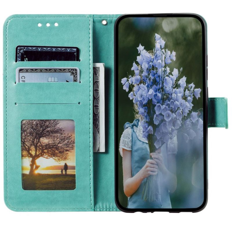 Kožený Kryt Motorola Edge 50 Pro Mandala Slunce S Popruhem