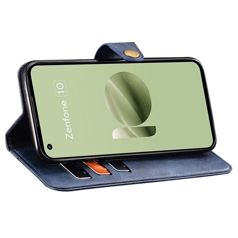 Kožený Kryt Na Asus Zenfone 10 Peněženka Idewei Odolná Proti Nárazům
