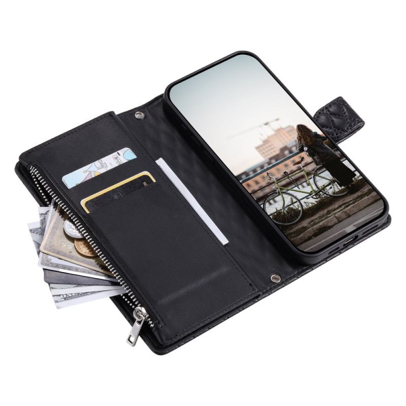 Kožený Kryt Na Google Pixel 10 / 10 Pro Prošívaná S Kapsou Na Zip