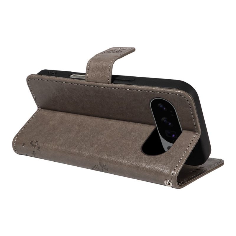 Kožený Kryt Na Google Pixel 10 / 10 Pro Strom A Kočka