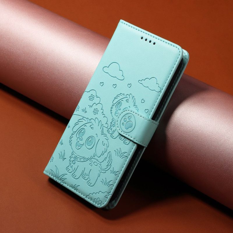 Kožený Kryt Na Google Pixel 10 Pro Xl Rfid Blokování A Vzor Psa