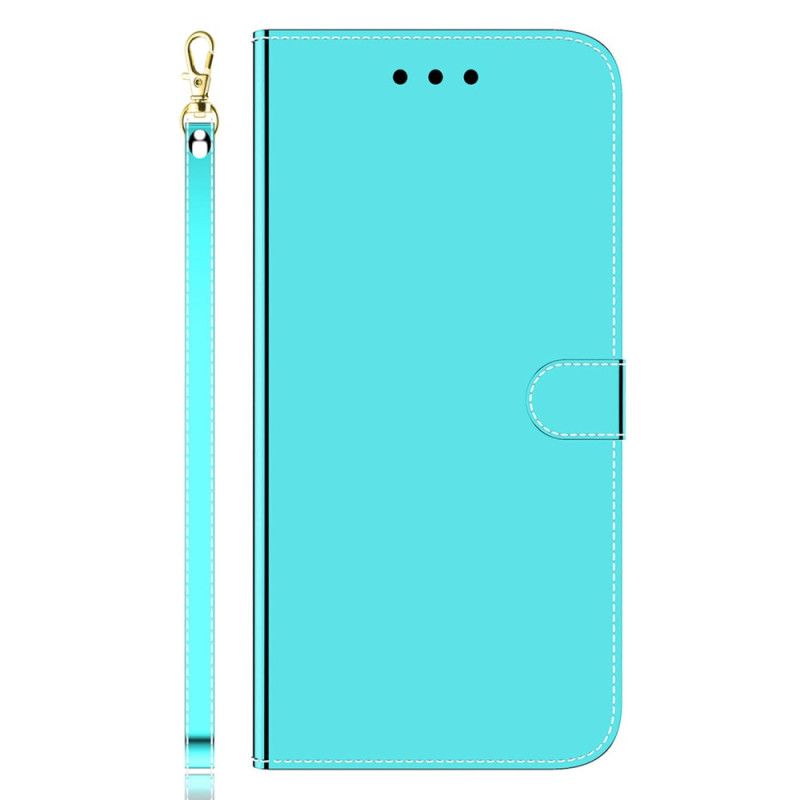 Kožený Kryt Na Google Pixel 8 Zrcadlo A Šňůrka