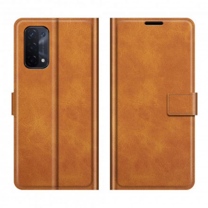 Kožený Kryt Na Oppo A54 5g / A74 5g Klasický Retro Kožený Styl