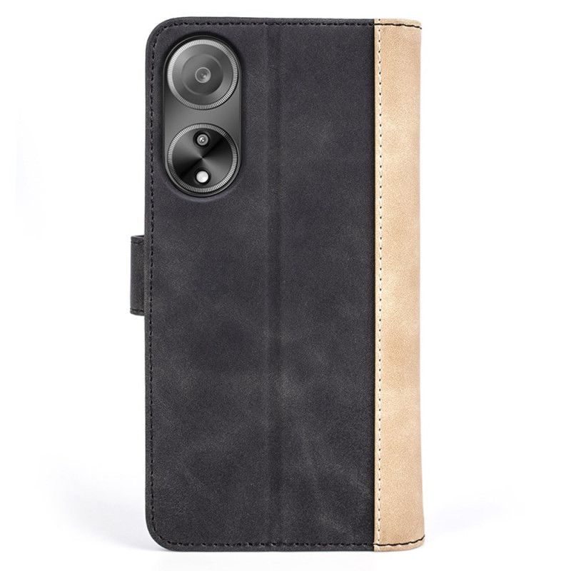 Kožený Kryt Na Oppo A98 5g Dvoubarevné Provedení