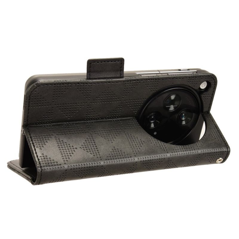 Kožený Kryt Na Oppo Find N3 Trojúhelníkový Vzor