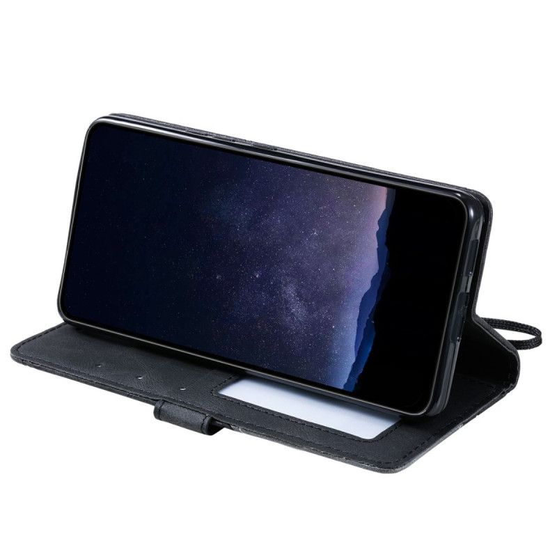 Kožený Kryt Na Oppo Find X8 Dvoubarevný Pruh Vzor