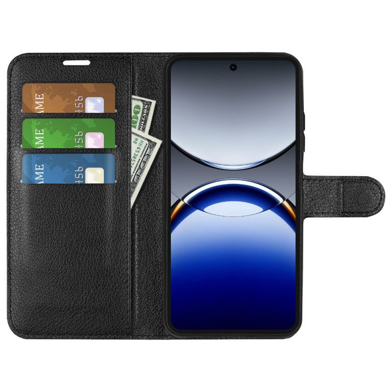 Kožený Kryt Na Oppo Find X8 Pro Klasická Umělá Kůže Liči