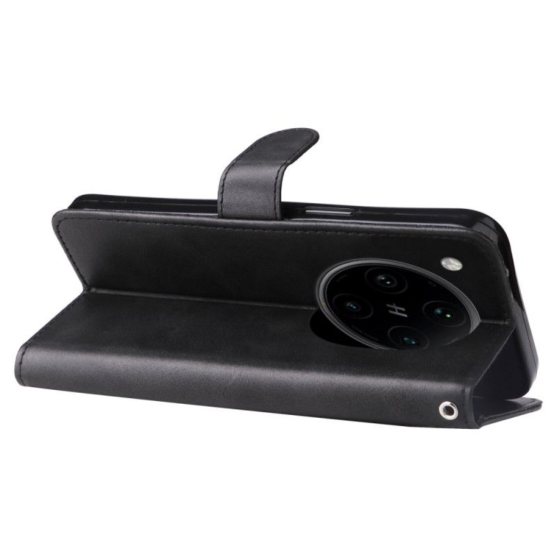 Kožený Kryt Na Oppo Find X8 Pro Přední Kapsa