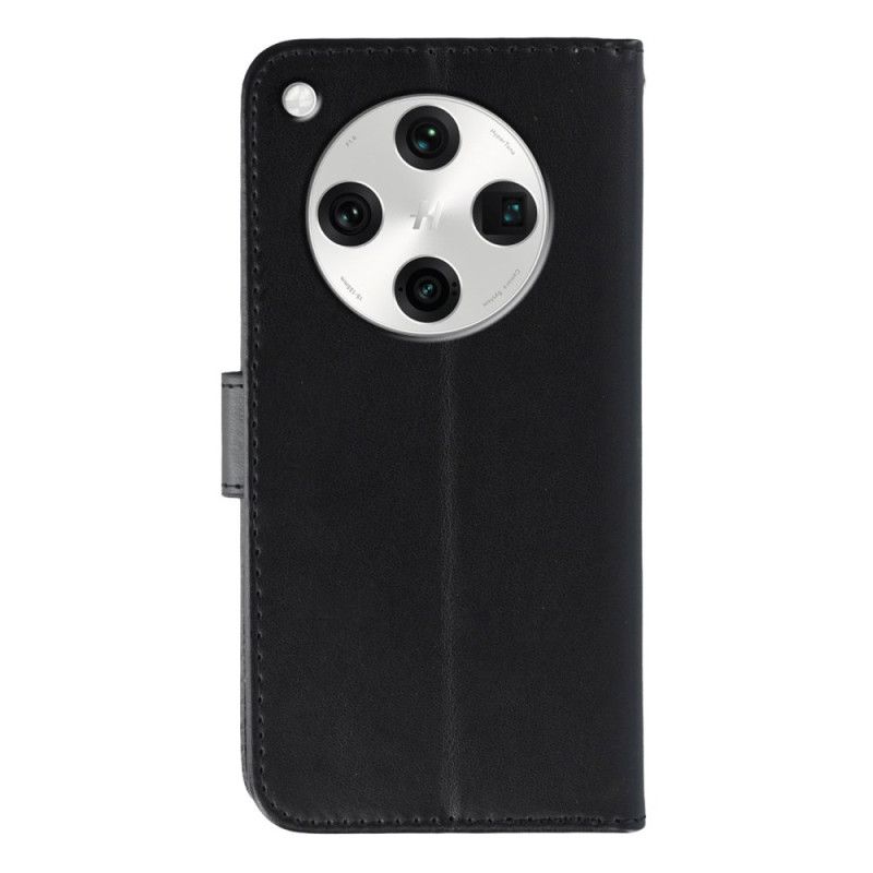 Kožený Kryt Na Oppo Find X8 Pro Řemínek Z Umělé Kůže