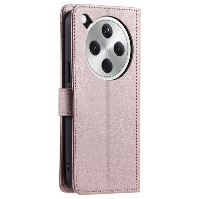 Kožený Kryt Na Oppo Find X8 Prošívané S Páskem A Ramenním Popruhem