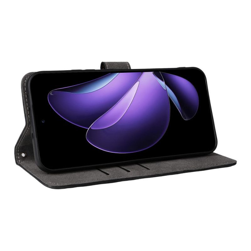 Kožený Kryt Na Oppo Reno 13 5g Semišový Efekt Rfid Ochrana