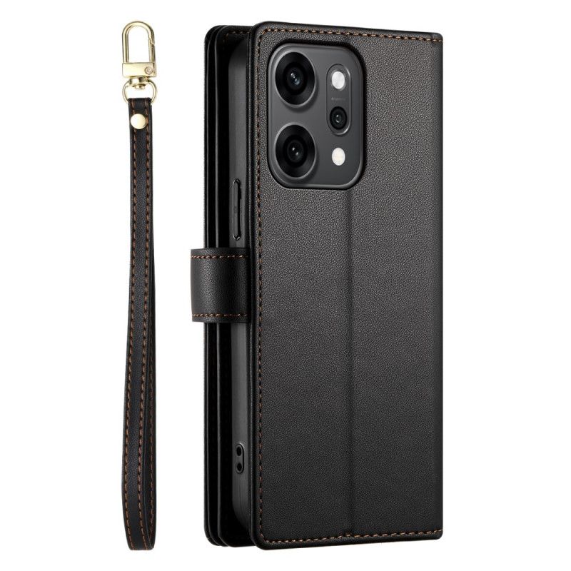 Kožený Kryt Na Oppo Reno 14 Pro 5g Popruh A Ramenní Popruh