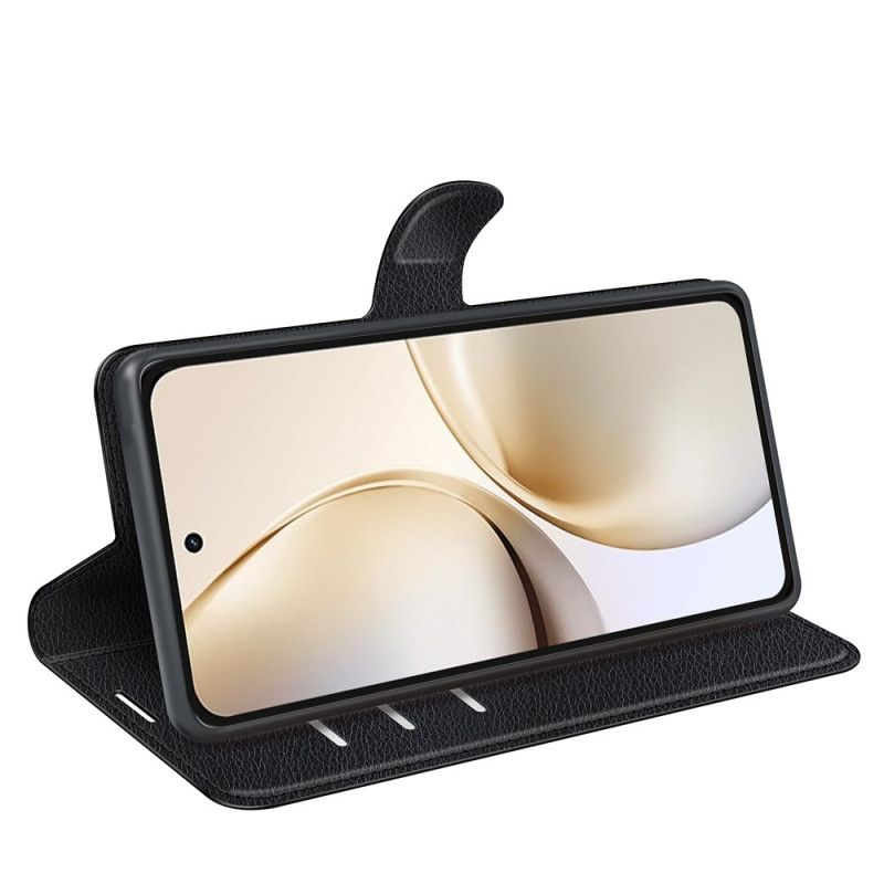 Kožený Kryt Na Realme 14 Pro Plus 5g Klasická Umělá Kůže Liči