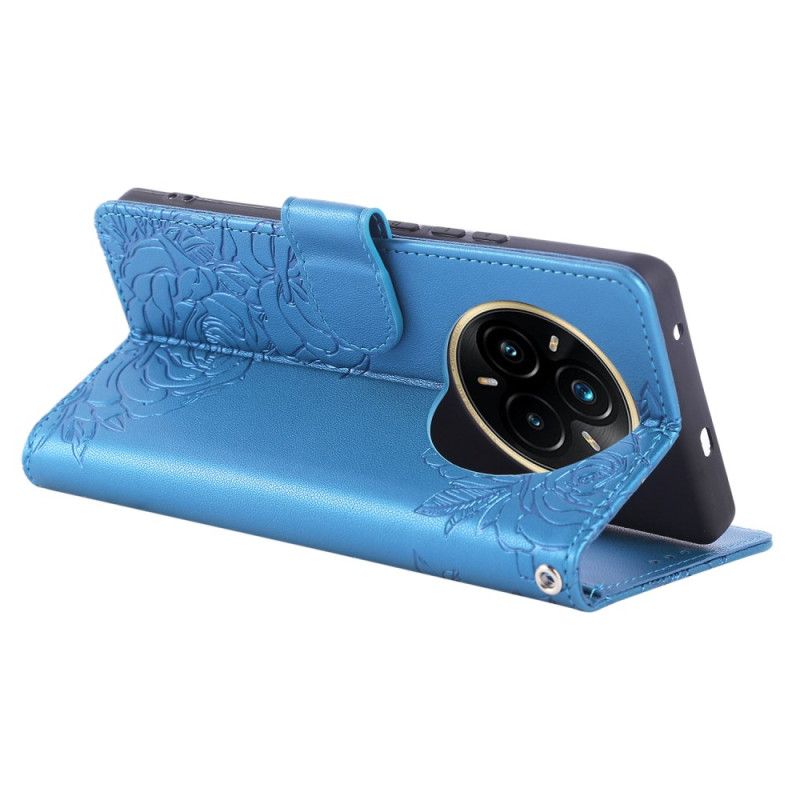 Kožený Kryt Na Realme 14 Pro Plus 5g Krajkový Potisk