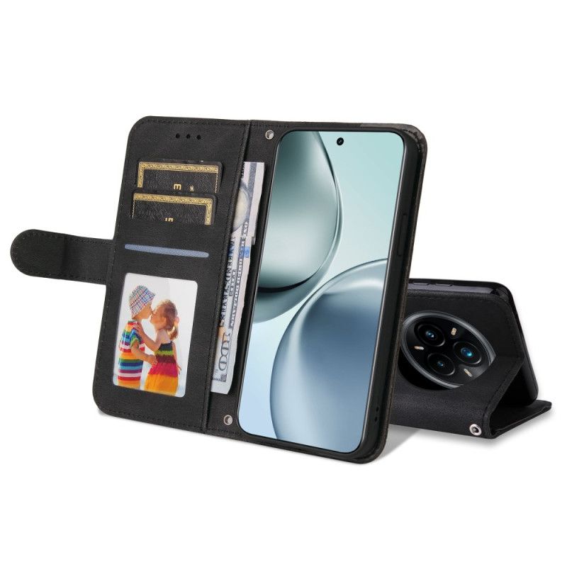 Kožený Kryt Na Realme 14 Pro Plus 5g Vintage Efekt S Nýtem