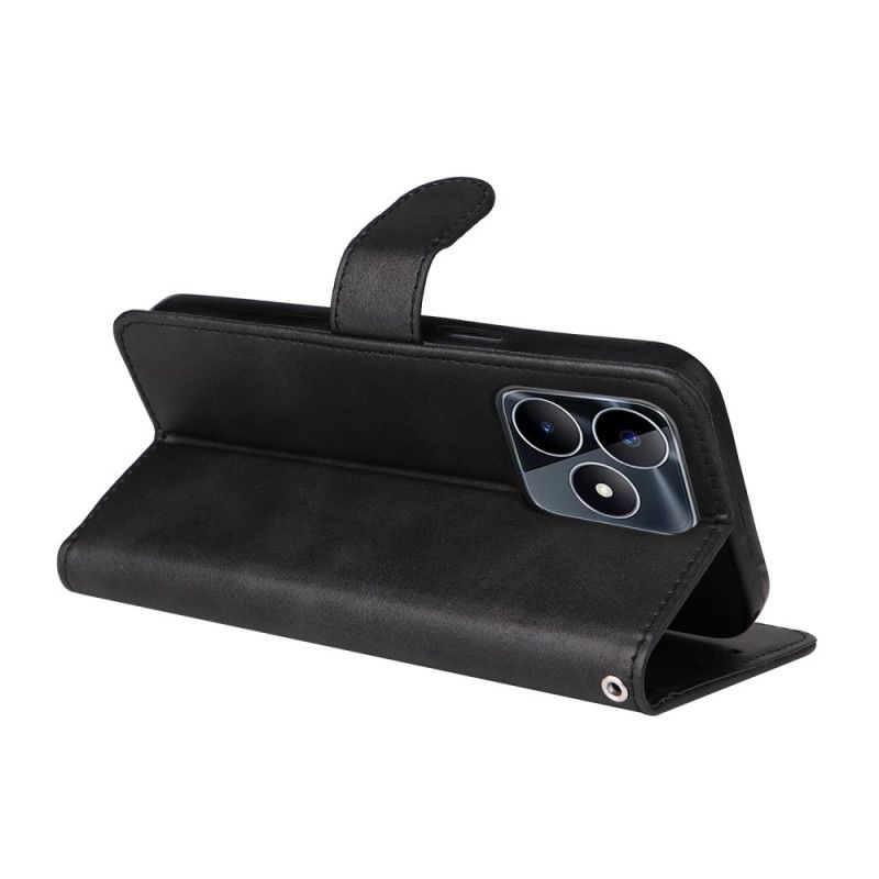 Kožený Kryt Na Realme C53 Klasický S Popruhem