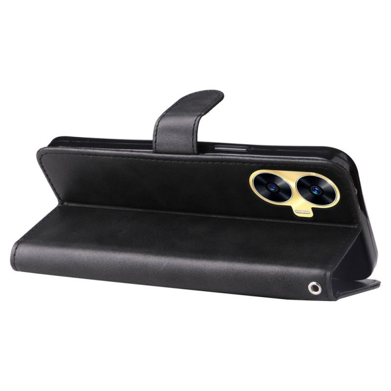 Kožený Kryt Na Realme C55 Přední Peněženka Na Mince