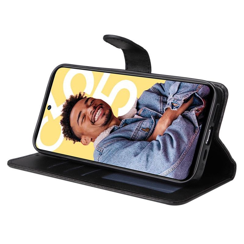 Kožený Kryt Na Realme C55 Řemínek S Koženou Texturou