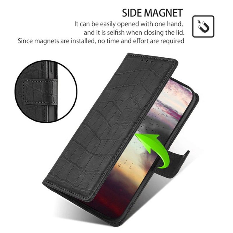 Kožený Kryt Na Realme C75 Krokodýlí Efekt