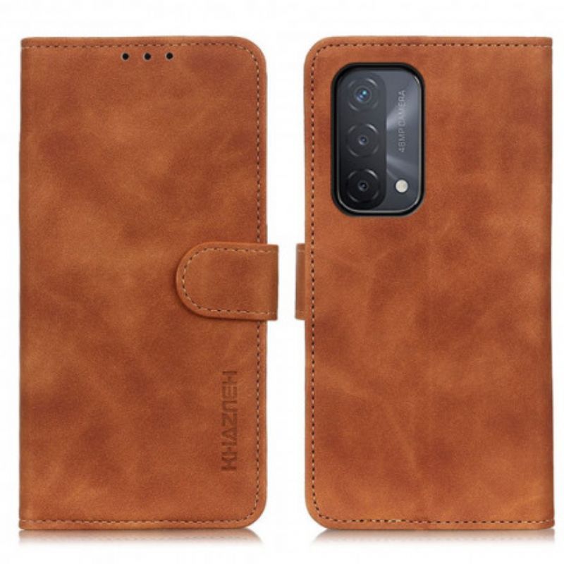 Kožený Kryt Oppo A54 5g / A74 5g Khazneh Vintage Matný Kožený Efekt