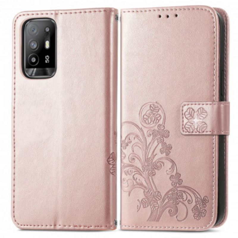 Kožený Kryt Oppo A94 5g Čtyřlístek