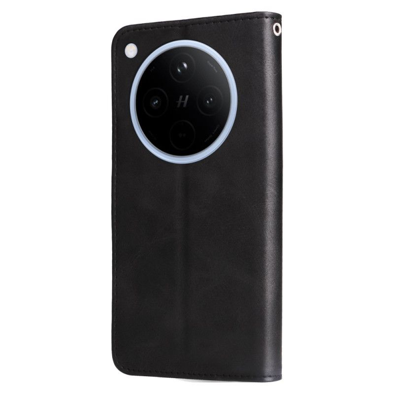 Kožený Kryt Oppo Find X8 Kapsa Na Zip