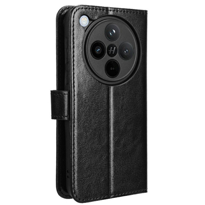 Kožený Kryt Oppo Find X8 Okázalá Umělá Kůže