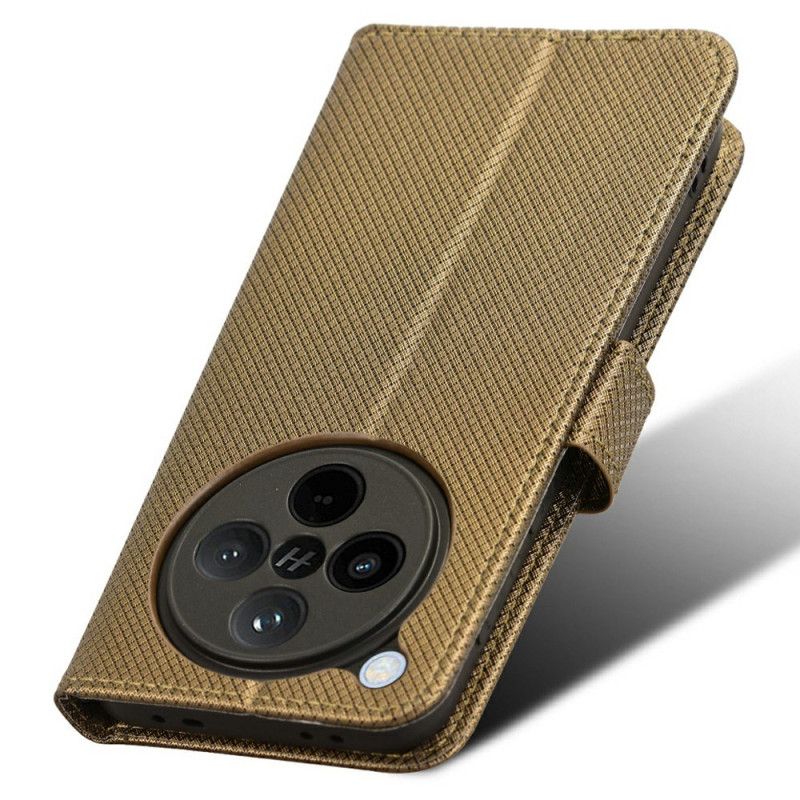 Kožený Kryt Oppo Find X8 Pásek S Puntíky