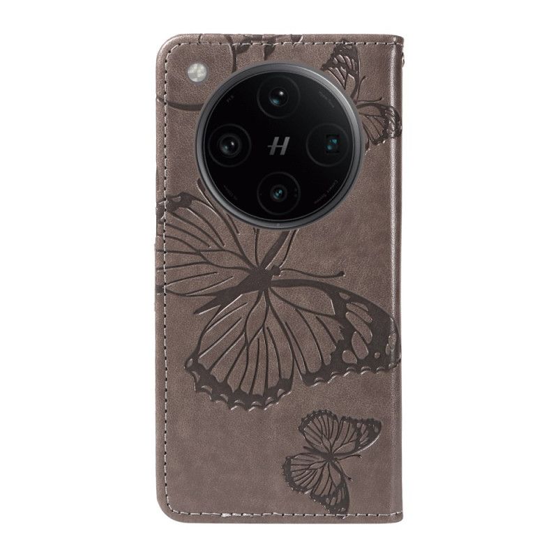 Kožený Kryt Oppo Find X8 Pro Obří Motýli