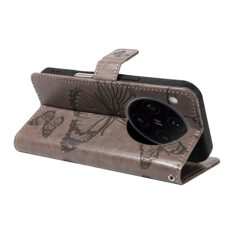 Kožený Kryt Oppo Find X8 Pro Obří Motýli