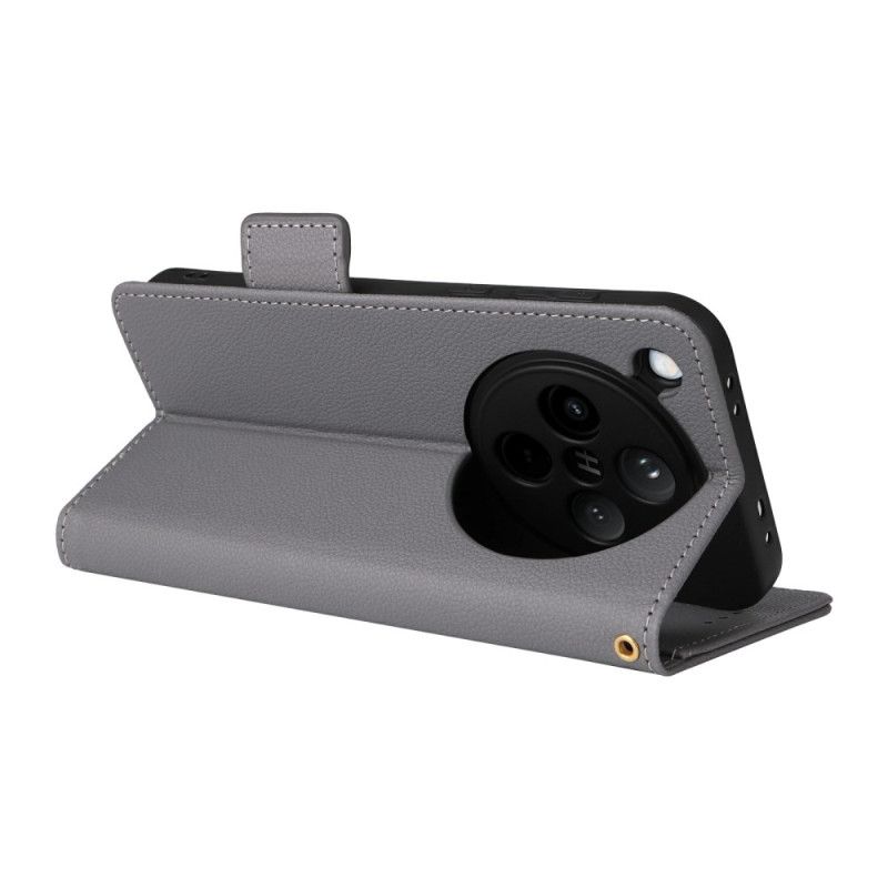 Kožený Kryt Oppo Find X8 Řemínek Z Liči Umělá Kůže