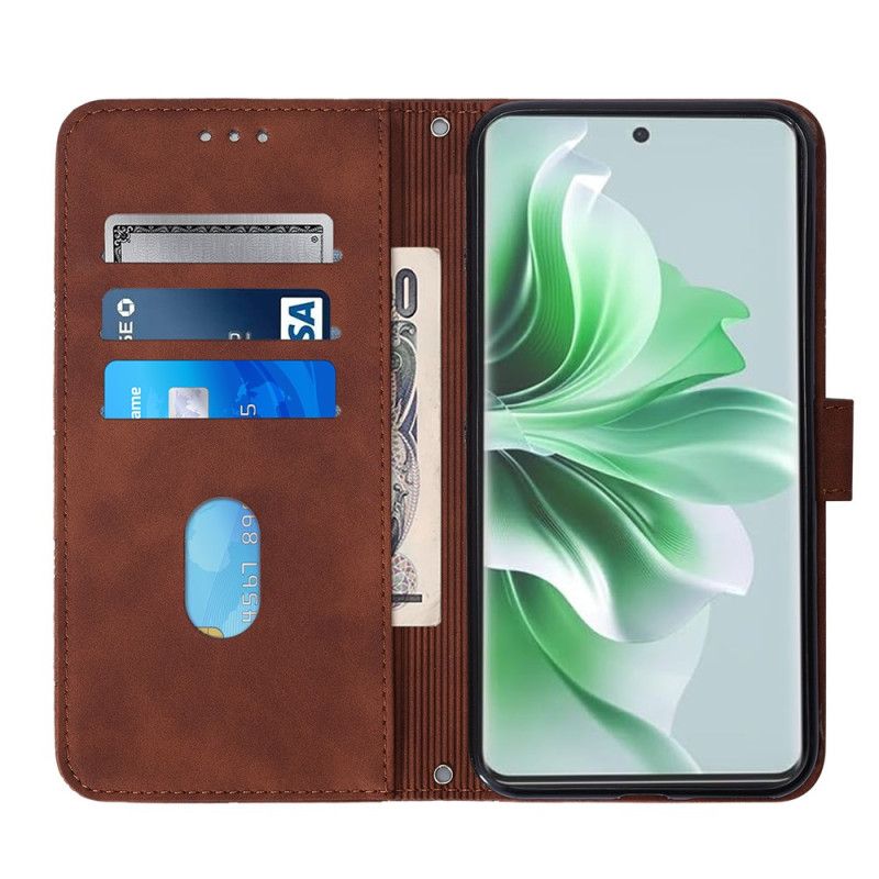 Kožený Kryt Oppo Reno 11 5g Pouzdro Na Rameno Triangles
