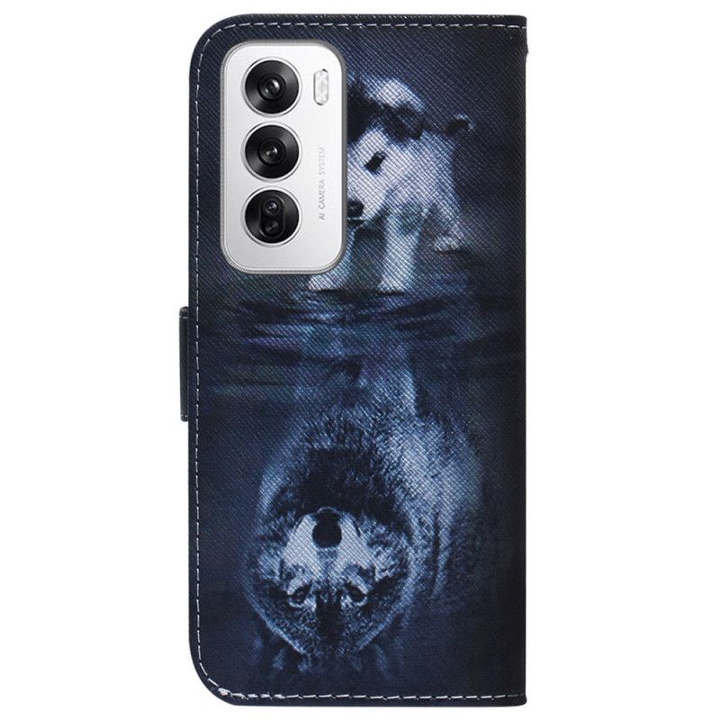 Kožený Kryt Oppo Reno 12 5g Sen Štěněte