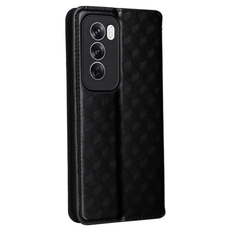 Kožený Kryt Oppo Reno 12 Pro 5g 3d Diamantový Vzor