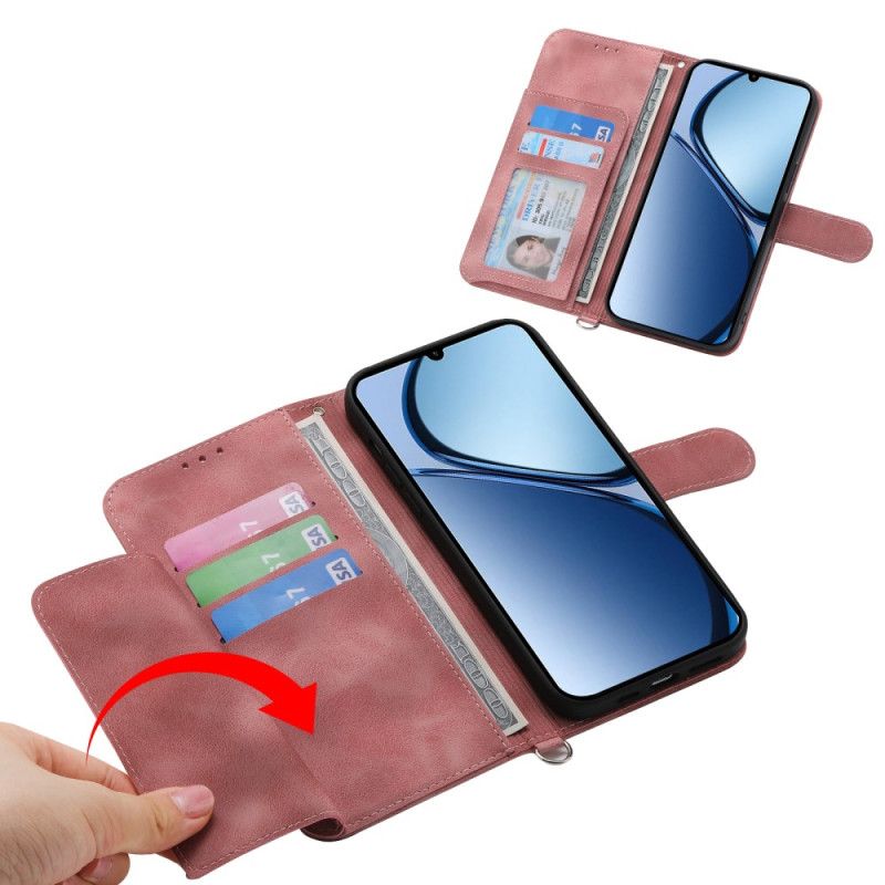 Kožený Kryt Oppo Reno 13 Pro 5g Květinový Vzor S Ramenním Popruhem