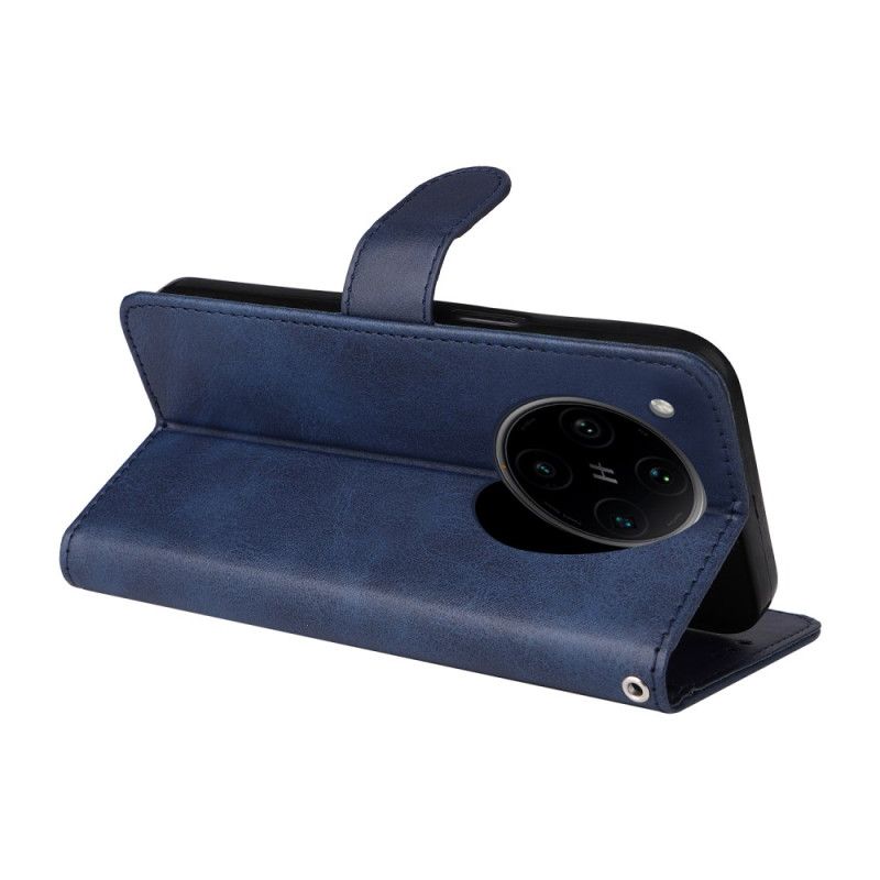 Kožený Kryt Oppo Reno 13 Pro 5g Řemínek Z Obyčejné Umělé Kůže