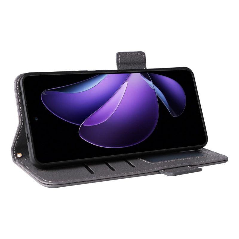 Kožený Kryt Oppo Reno 13f 4g / 5g / 13 Fs 5g Šňůrka Z Umělé Kůže Liči