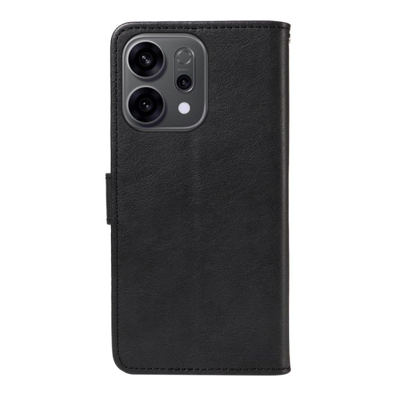 Kožený Kryt Oppo Reno 14 5g Jednobarevný Řemínek