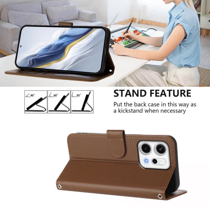 Kožený Kryt Oppo Reno 14 5g Monochromatický