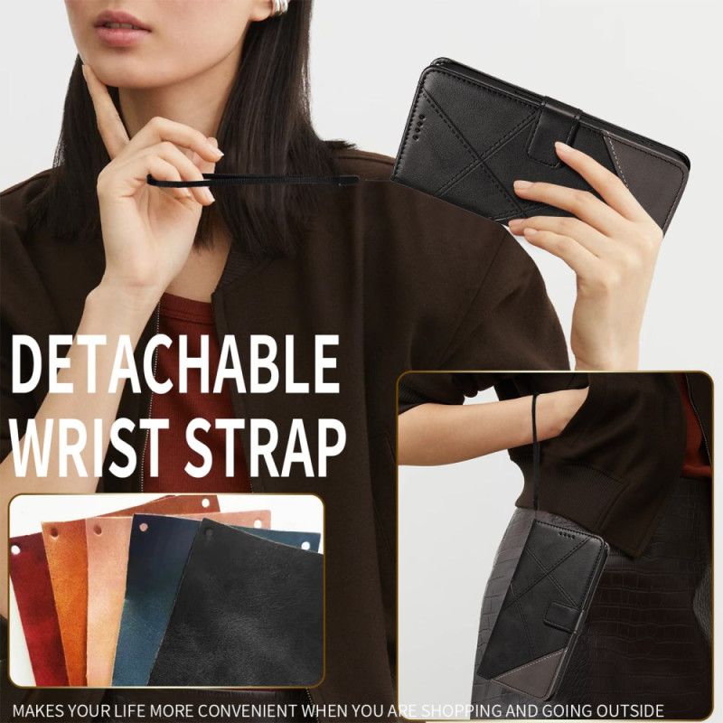 Kožený Kryt Oppo Reno 14 Pro 5g Geometrický Vzor